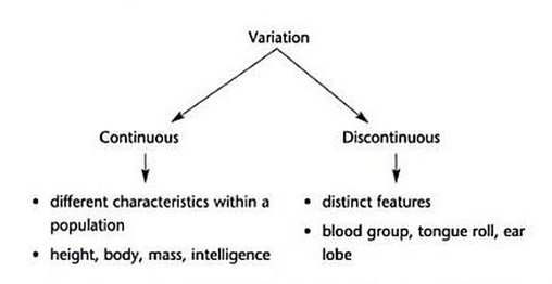 Αποτέλεσμα εικόνας για continuous and discontinuous variation